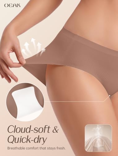 Womens Seamless Underwear Invisible Hipster Panties