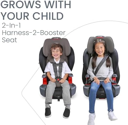 Britax Grow with You ClickTight Harness-2-Booster Car Seat, 2-in-1 High Back Booster, Gray Contour