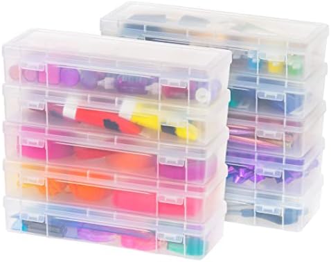 Clear Cases |Made in USA| Plastic Box Organizers (10-Pack)- Large