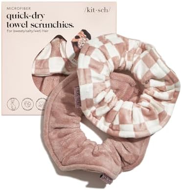 Microfiber Quick-Dry Hair Towel Scrunchie - Terracotta, 2 pcs