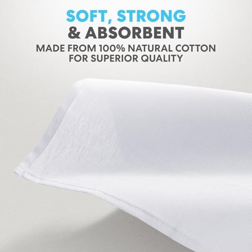 Flour Sack Kitchen Towels 24"x24" (12 Pack) – 100% Cotton, Lint-Free, High Absorbent Tea Towels – Perfect for Dish, Baking, Crafting