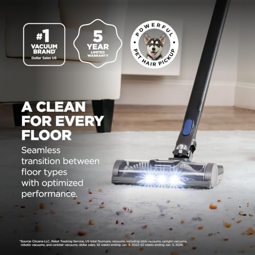 Shark Pet Cordless Stick Vacuum, 40-Min Runtime, Lightweight, Grey, IX141