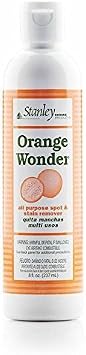 Stanley Home Products Orange Wonder Spot & Stain Remover 8 oz – For Fabric, Carpet, Upholstery & Hard Surfaces – All-Pur