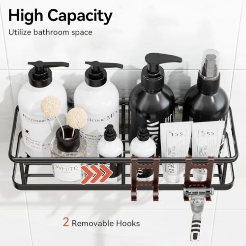 Shower Caddy Adhesive, Rustproof Shower Shelves for Inside Shower