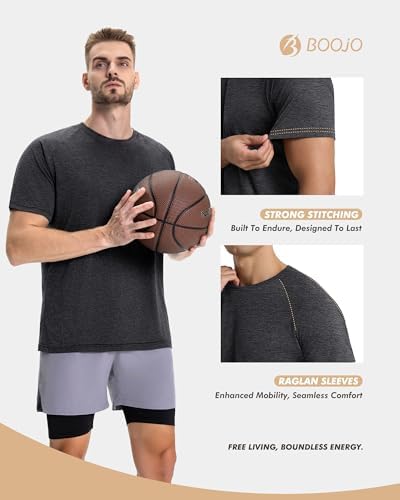 7 Pack Workout Shirts for Men Gym Athletic Short Sleeve Quick Dry T-Shirts