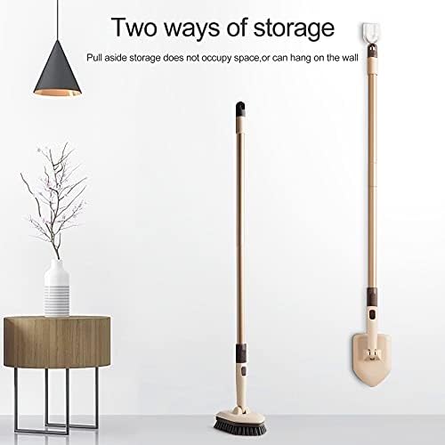 Tub & Tile Scrubber Kit with Long Handle, 2 Different Cleaner Brush