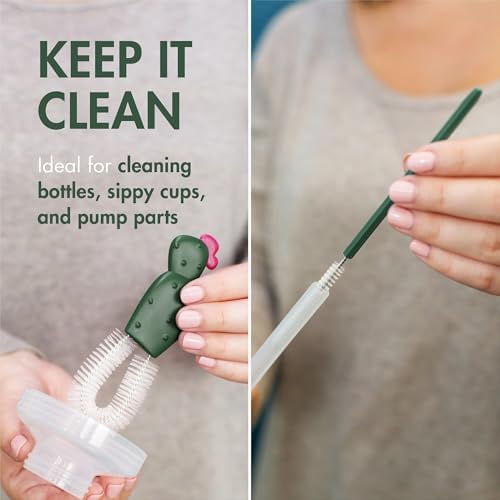 Cacti Bottle Cleaning Brush Set, Terracotta, 4 Piece Set