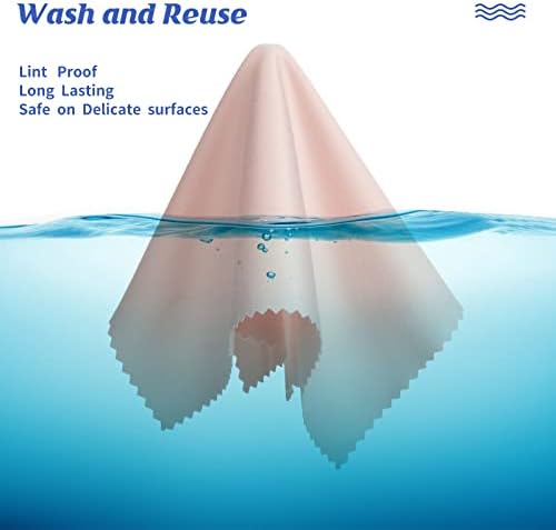 200 Pcs Microfiber Glasses Cleaning Cloth,Multi Color