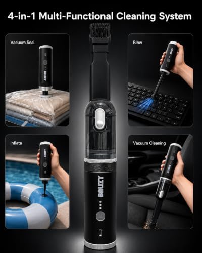 Handheld Vacuum，4-in-1 Cordless Car vacuum cleaner&Air Blower,Black