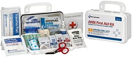 90754 Bulk ANSI A 10-Person Emergency First Aid Kit for Home, Work, and Travel, 71 Pieces