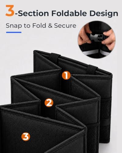 Car Trunk Organizer for SUV, 112L with Cooler Bag, Lid and Dividers