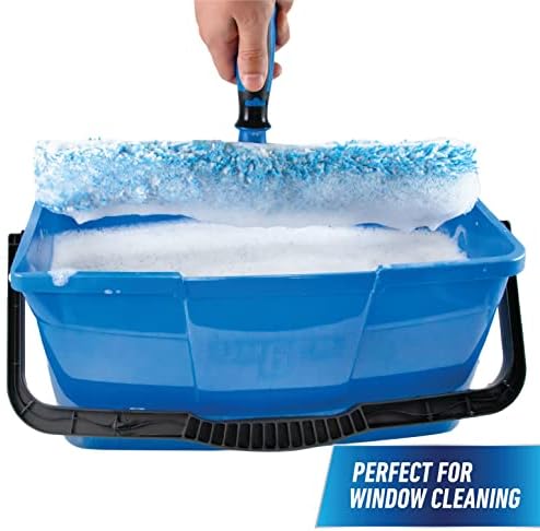 Professional 3 Gallon Bucket – Compact Cleaning Bucket, Comfort-Grip Handle, 2 Pour Spouts, Portable Cleaning Supplies, Plastic Mop Bucket for Floor, Window & Household Cleaning