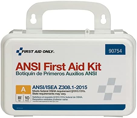 90754 Bulk ANSI A 10-Person Emergency First Aid Kit for Home, Work, and Travel, 71 Pieces