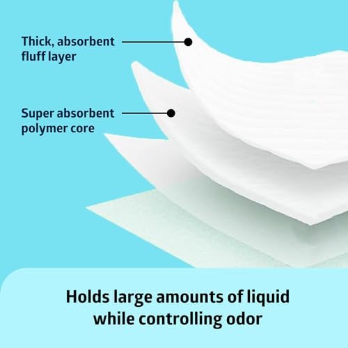 Super Absorbent Underpad, 36" x 36", 50 Count, Extra Large Disposable Incontinence Pads, Protective Bed Pads, Chucks, For Kids, Adults, Elderly, Furniture & Surface Protection Pee Pad