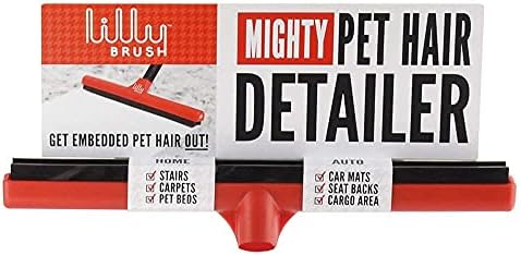 Mighty Pet Hair Removal Tool Detailer Head (NO HANDLE) Dog & Cat Fur Clean-Up for Carpets and Rugs. Fits on ALL standard broom sticks.