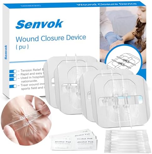 Sutures Butterfly Bandaids - 4 Pcs Laceration Closure Kit - Surgical Laceration Repair Without Sew - Quick Clot -Emergency Wound Closures Device (PU)