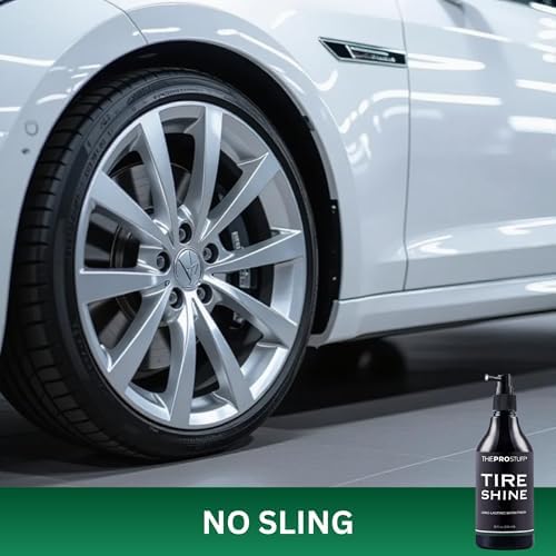 THEPROSTUFF® Tire Shine Spray, No Sling Satin Black Tire Dressing