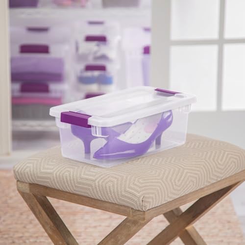 ClearView Latch Boxes, Storage Bins with Lids, 6 Quart, 12-Pack