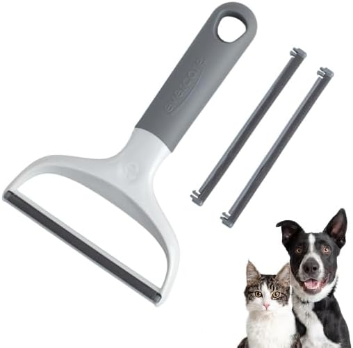 Evercare Duo Pet Hair and Lint Remover with 2 Refills, Dual-Sided Comb for Removing Pet Hair and Lint from Clothing and Furniture White