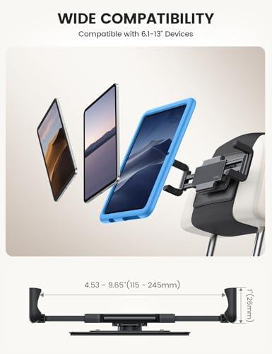 Tablet Holder for Car Headrest - [Thick Case Friendly]