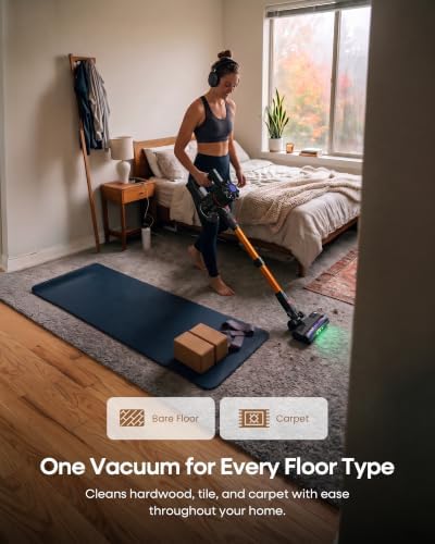 450W 45kPa Cordless Vacuum Cleaner, Lightweight for Daily Cleaning