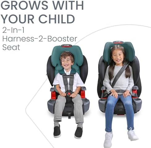 Britax Grow with You ClickTight Harness-2-Booster Car Seat, 2-in-1 High Back Booster, Green Contour