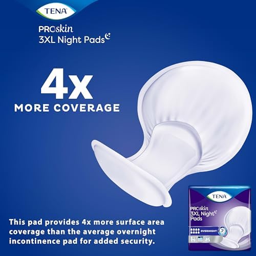 Incontinence Pads, 3XL Plus Size, Overnight Absorbency, for Men & Women, ProSkin - 48 Count