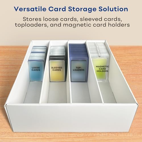 2-Pack Trading Card Storage Box, Card Box for TCG MTG Baseball Sports Cards