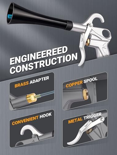 Tornado Car Cleaning Gun, Dry Detailing Air Gun for Compressors