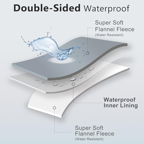 Waterproof Blanket for Large Dogs, Soft Flannel Throw, 50x60