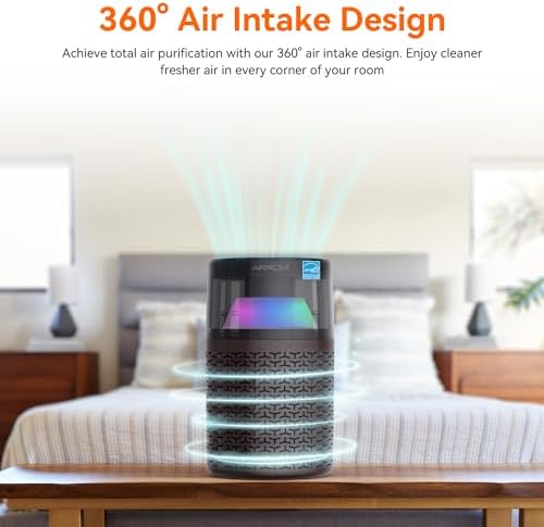 Air Purifiers for Quiet Bedroom Home Pets Smoke Dust,660 ft², Tan