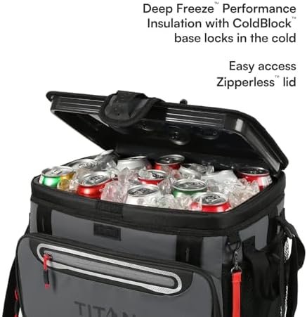 Titan by Arctic Zone Deep Freeze Cooler - Zipperless Hardbody Cooler - Deep Freeze Insulation, HardBody Liner, and SmartShelf