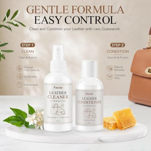 Leather Purse Cleaner And Conditioner, Leather Care Kit for Bags