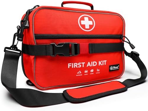 430 Piece First Aid Kit, Well-Organized Water-Resist Reflective Portable