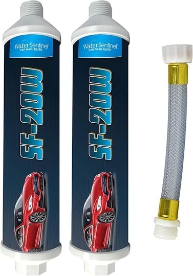 WaterSentinel SF-20W Spotless Car Wash Inline Deionized Water Garden Hose Water Filter & Extension Adapter for RV, Boat,