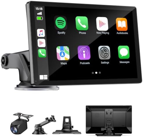 9" Wireless Apple Carplay Screen for Car with OTA Update, Backup Camera