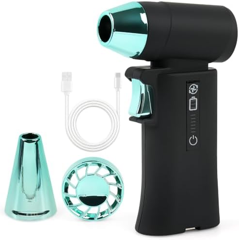 130000RPM Rechargeable Mini Air Blower & Vacuum with 3 Nozzles