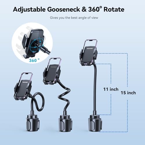Cup Holder Phone Mount,Dual-Mode Fixation System
