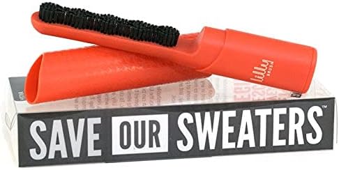 Lilly Brush Save Our Sweaters Fabric Pill Remover & Lint Brush. ONLY for 100% Cashmere, Cotton, Wool, & Silk! Do NOT use on Polyester, Nylon, or Acrylic. Travel Sized (Red)