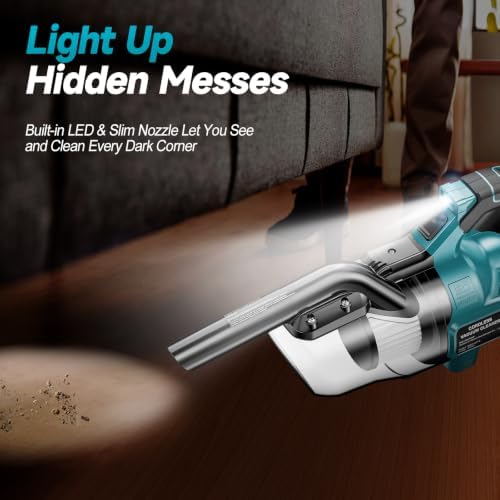 Cordless Handheld Vacuum Cleaner Compatible with Makita 18V Battery