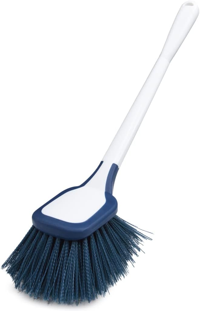 EZ Reach Shower Tub and Tile Scrub Brush, Crevice Bathroom Cleaning Supplies, Non-Scratch Scrubber Tool for Showers, Fixtures, Bathtubs, Drains, Grout, and Marble