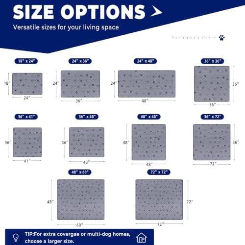 Washable Pee Pads for Dogs, 2 Pack 36” x 48” Waterproof Puppy Pads