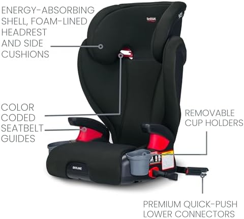 Britax Skyline 2-Stage Belt-Positioning Booster Car Seat, Dusk - Highback and Backless Seat