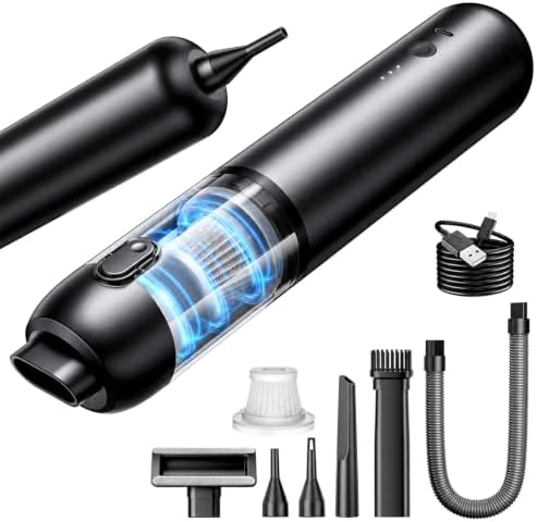 Cordless Car Vacuum, 18000Pa Handheld Vacuum for Car, Desk, Home & Pets