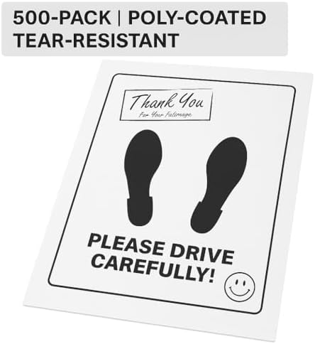 Disposable Paper Car Floor Mats – Heavy Duty Waterproof Auto Mats – Weather Resistant, Tear Resistant, Fits All Vehicles – Perfect for Dealerships, Detail Shops & Car Washes – 500 Pack