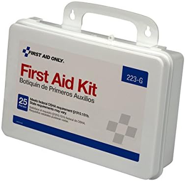 223-G 25-Person OSHA-Compliant First Aid Kit for Office, Home Renovation, Job Sites, and Construction Vehicles, Gasket Provides Extra Water Resistance, 107 Pieces