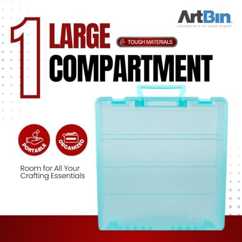 Super Satchel 1-Compartment Craft Storage Box, Aqua