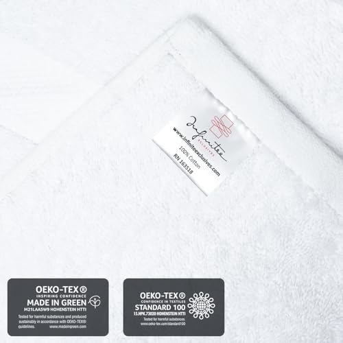 100% Cotton Hand Towels for Bathroom - Set of 6