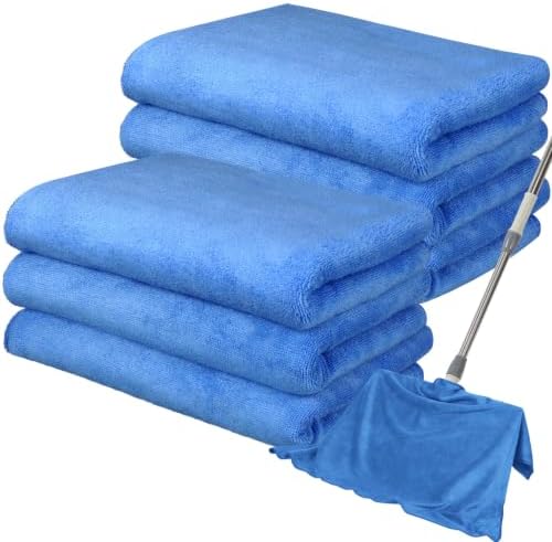 6 Pcs Extra Large Microfiber Cleaning Cloth, Blue