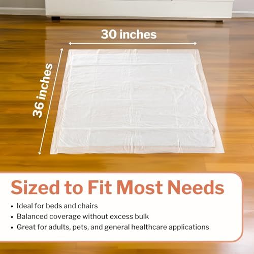 Ultra Disposable Underpads, Heavy Absorbency, 30 x 36 in, 100 ct